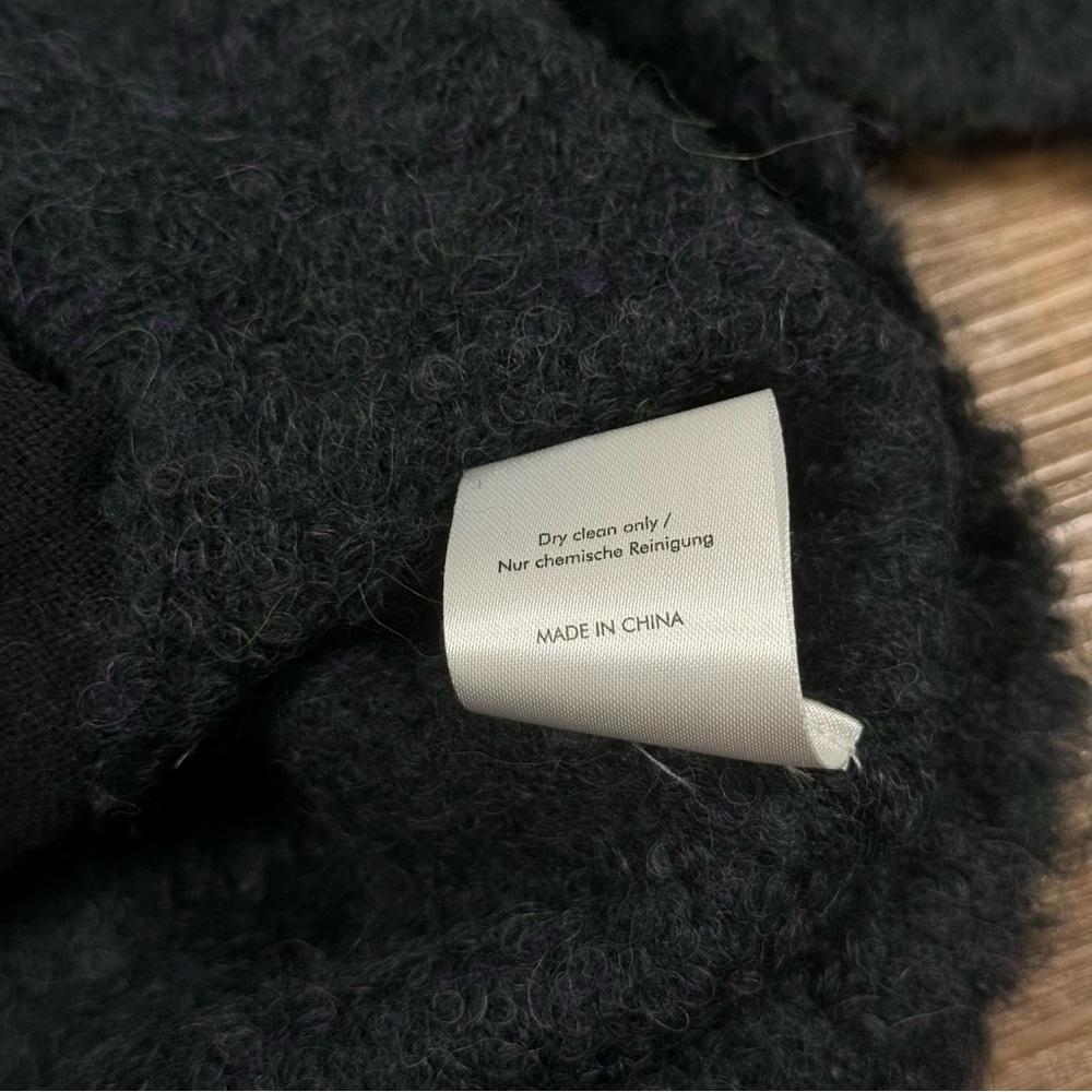 Wool-Blend Hooded Zip Sweater Jacket - Dark Charcoal - Picture 13 of 13